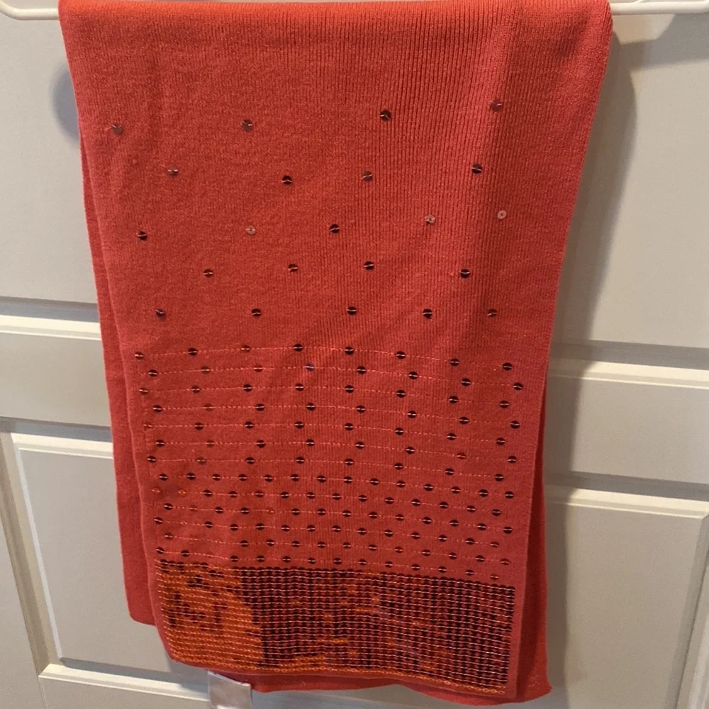 DG 2 by Diane Gilman Coral Knit Wrap with Sequins